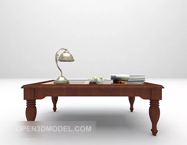 Wood Coffee Table Classic Legs 3d model Wood Coffee Table Classic Legs 3d model