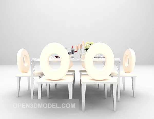 White European Table 3d model White European Table 3d model