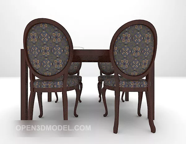 Vintage Chinese Chair Table 3d model Vintage Chinese Chair Table 3d model