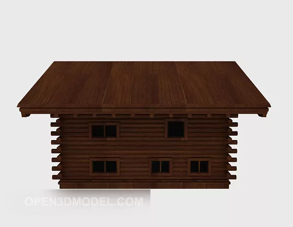 Rustic Cottage Abandoned House 3d model