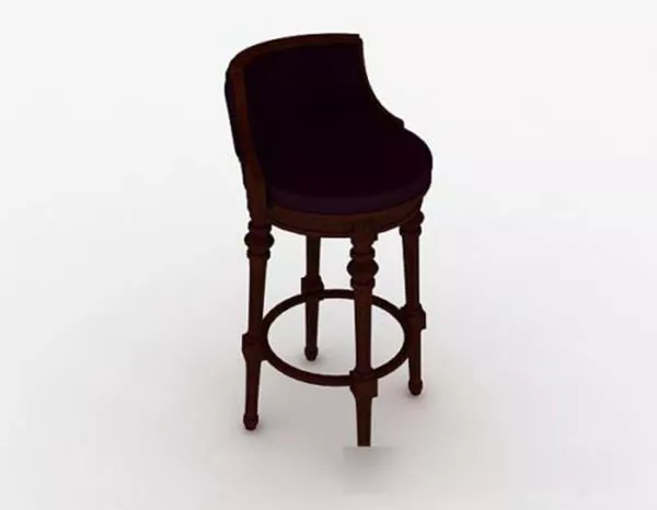 European Wooden Purple Lounge Chair 3d model European Wooden Purple Lounge Chair 3d model
