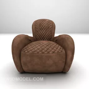 Brown Fabric Smooth Sofa 3d model