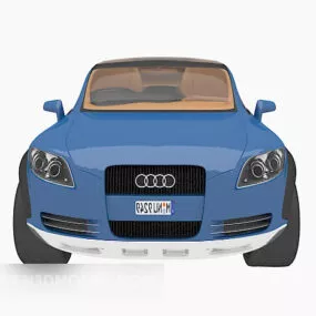 Blue Audi Car Sedan Type 3d model