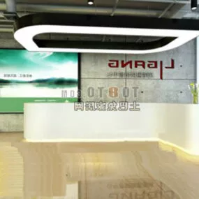 Business Hotel Front Desk Space 3d model