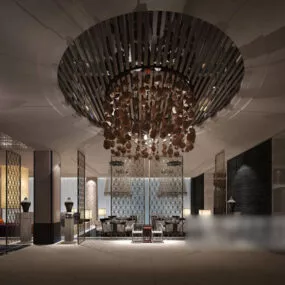 Ceiling Ceiling In Workwear Restaurant 3d model