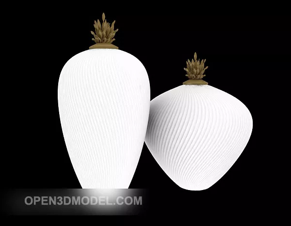 Vase Gmundner With Flower 3d model