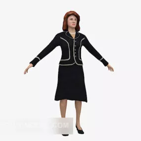 Business women Black Suit Character 3d model