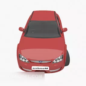 Red Car Sedan Type 3d model