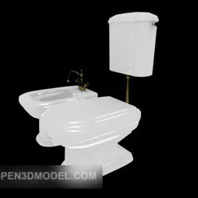 Toilet Washbasin Bathroom 3d model
