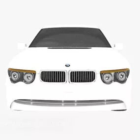 White Bmw Car Sedan Type 3d model