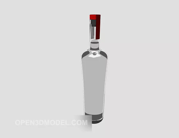 Glass Wine Bottles 3d model Glass Wine Bottles 3d model