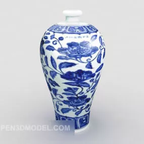 Ancient Chinese Porcelain Vase Ornament 3d model