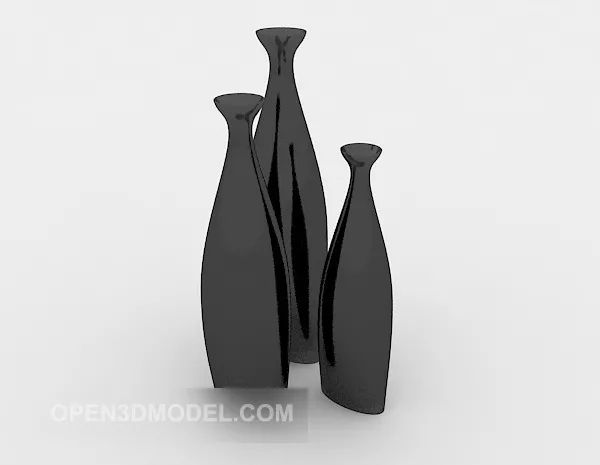 Black Porcelain Furnishings 3d model Black Porcelain Furnishings 3d model