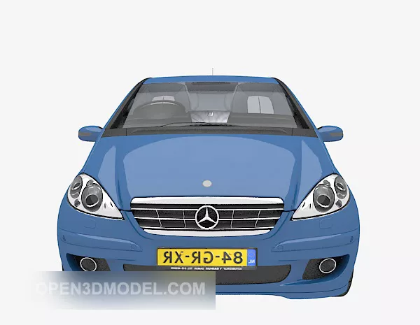 Blue Car Sedan Type 3d model Blue Car Sedan Type 3d model