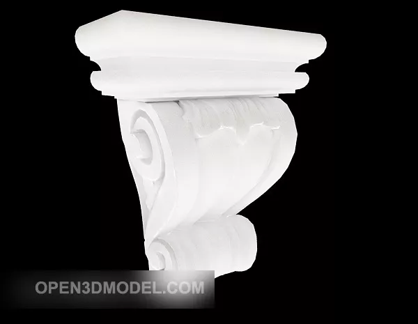 European Column Stand Component 3d model