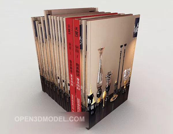 Famous Literary Books 3d model Famous Literary Books 3d model