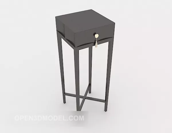 High Table Rack Rattan Material 3d model