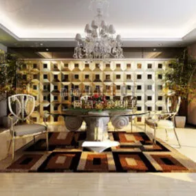 Furniture At The Sales Office Interior 3d model