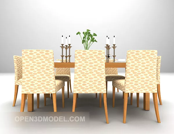 Dinning Minimalist Of Grey Wooden Table And Chair 3d model Dinning Minimalist Of Grey Wooden Table And Chair 3d model
