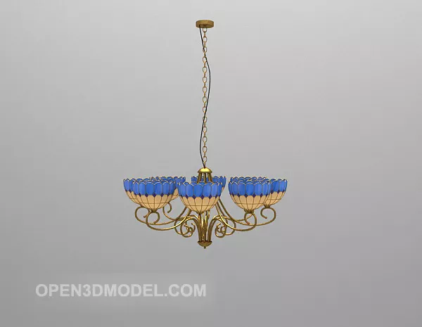 Ceiling Furniture Of Lanterns Chandelier 3d model Ceiling Furniture Of Lanterns Chandelier 3d model