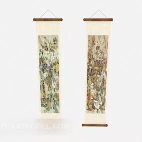 Traditional Chinese Painting Decoration 3d model