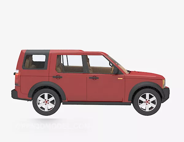 Traffic Light With Lowpoly Car 3d model