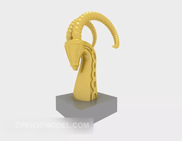 Giant Sheep Ancient Statue 3d model