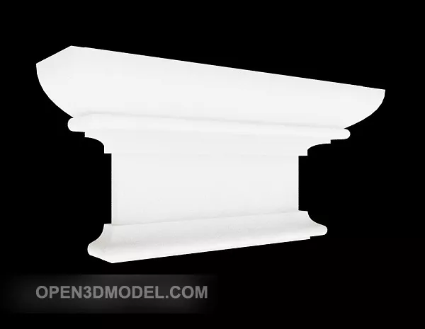 Egyptian Stone Block With Text 3d model