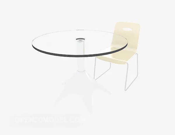 The Table Chair In The Relaxing Area 3d model The Table Chair In The Relaxing Area 3d model