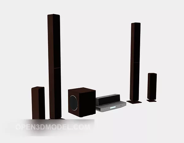 Multimedia Speakers System 3d model Multimedia Speakers System 3d model