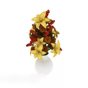 Dry Flower Vase Home Decoration 3d model