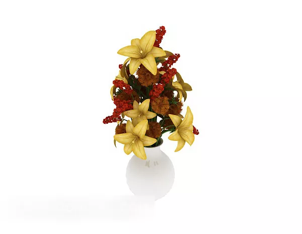 Dry Flower Vase Home Decoration 3d model Dry Flower Vase Home Decoration 3d model