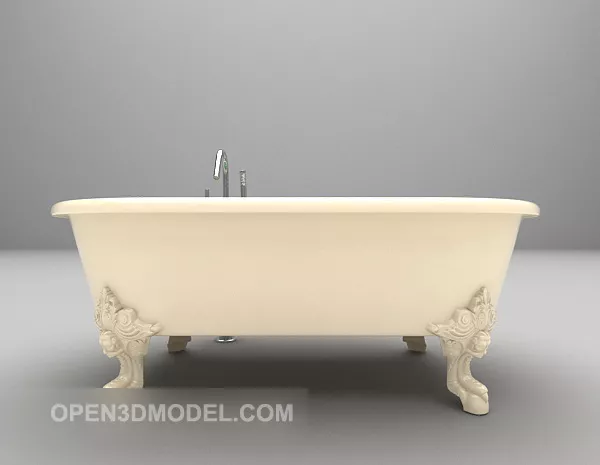 Modern Bathtub Smooth Edge Shape 3d model
