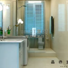 Modern Bathroom Common Style 3d model