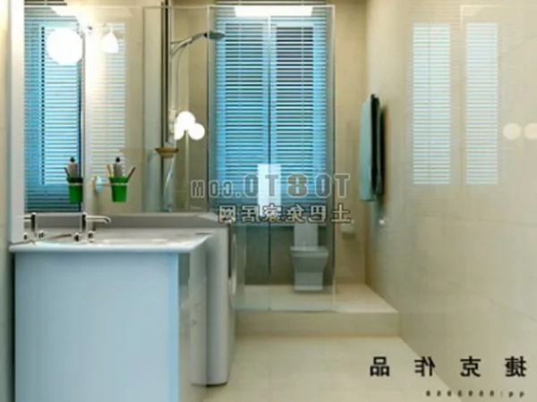 Modern Bathroom Common Style 3d model Modern Bathroom Common Style 3d model