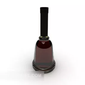 Red Wine Bottle 3d model