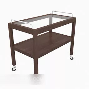South Asian Solid Wood Coffee Table 3d model