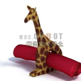 African Animal Giraffe Ornament 3d model
