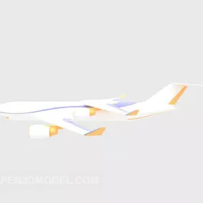 White Aircraft 3d model