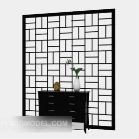 Hall Console Cabinet 3d model