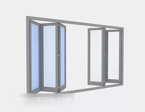 Rectangular Window For Home 3d model