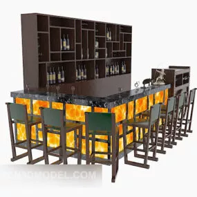 American Home Bar 3d model