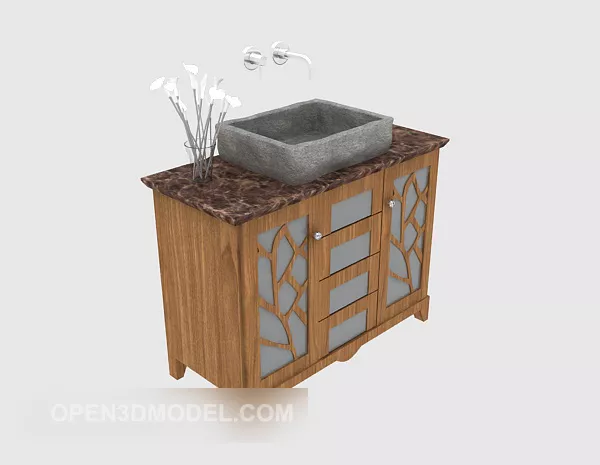 Bathroom Bathtub Acrylic Round Shade 3d model