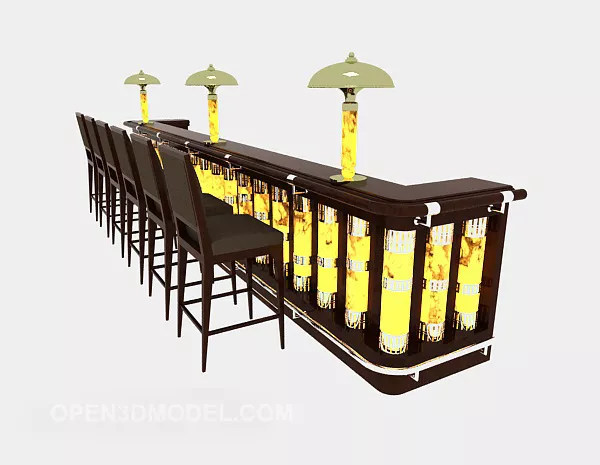 American Luxury Bar 3d model American Luxury Bar 3d model