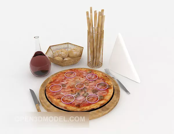 Apples On Disc 3d model
