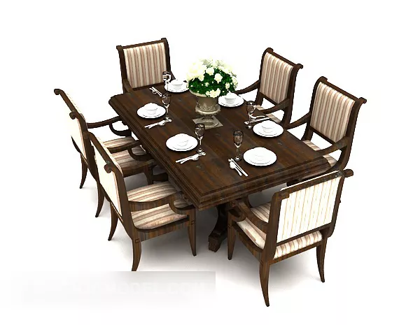 American Retro Table 3d model American Retro Table 3d model