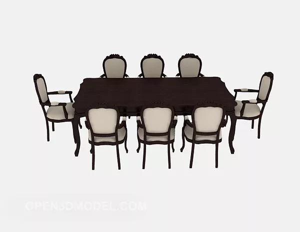 American Simple Home Table 3d model American Simple Home Table 3d model