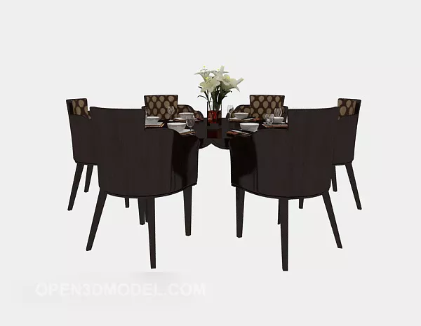 American Table Furniture 3d model American Table Furniture 3d model