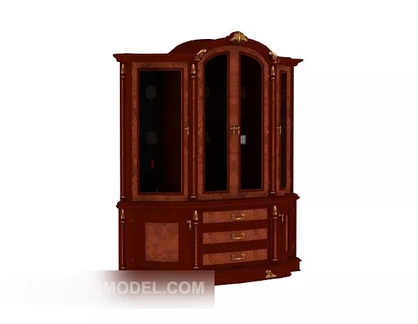Wine Glass With Decorative Tableware 3d model