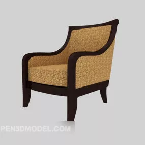American Armrest Single Sofa 3d model